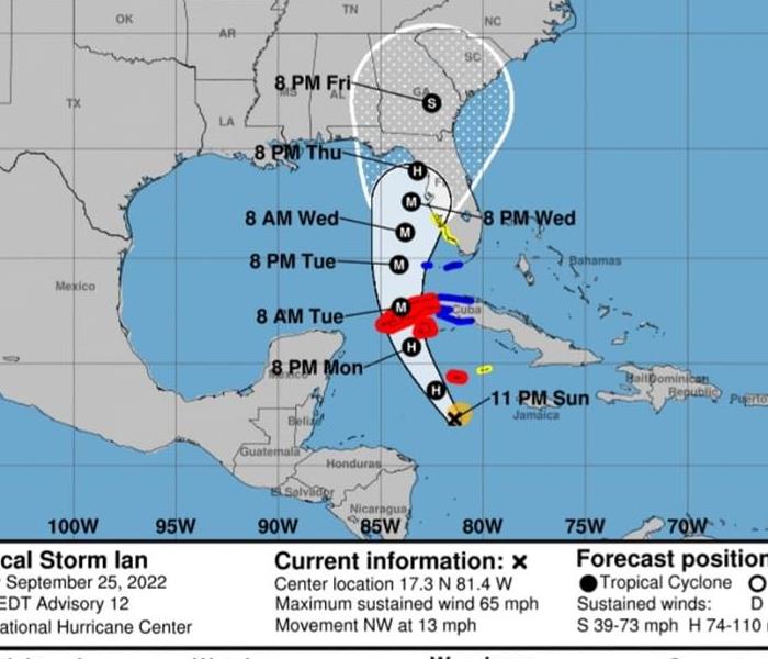 Hurrican Ian Path 2022